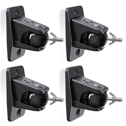 Surround Sound Rear Speaker Wall Mount, Aluminum, Max 11 lbs, 2 Pack | Adjustable Angle, Aluminum Build, Fits 1/4"-20, 5mm & 4mm Threads, Compatible with Roku, Samsung Q990D/Q990F and Others