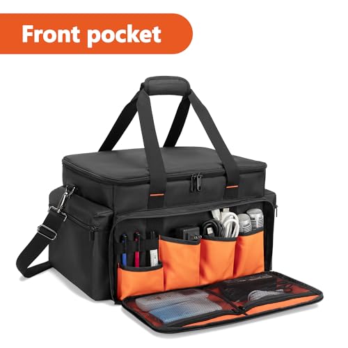 Trunab DJ Cable File Bag with Adjustable Dividers, 15.6'' Laptop Sleeve | Travel Musicians Gig Organizer Bag for DJ Gear , Music equipment and Accessories