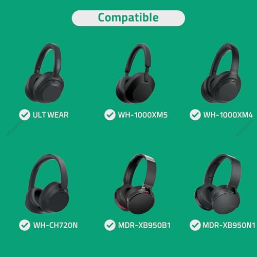GEEKRIA Audio Cable Compatible with Sony WH-1000XM6/1000XM5/1000XM4, XB920N/XB910N, CH720N, ULT Wear Headphones Cable, 1/8" (3.5mm) to 3.5mm Replacement Stereo Cord (4 ft/1.2 m)