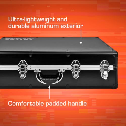 ANALOG CASES Pedaltrain Classic 2 / Temple Audio DUO 24 Hard Case | Ultra-Lightweight and Durable Aluminum Case, Die-Cut Foam Padded Interior With Cable Storage Space, Comfortable Padded Handle