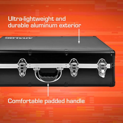 ANALOG CASES Pedaltrain Classic 2 / Temple Audio DUO 24 Hard Case | Ultra-Lightweight and Durable Aluminum Case, Die-Cut Foam Padded Interior With Cable Storage Space, Comfortable Padded Handle