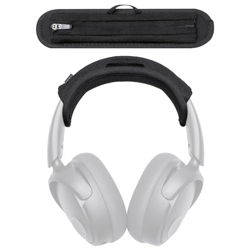 Headband Cushion Cover Compatible with JLab JBuds Lux ANC, Studio Wireless On-Ear, Go Work Gen 2, Go Lux ANC Wireless Headphones, 6mm Thick Cushion for Pressure Relief, with Zipper Slider
