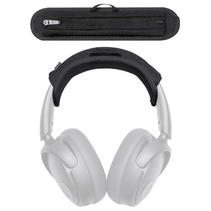 Headband Cushion Cover Compatible with JLab JBuds Lux ANC, Studio Wireless On-Ear, Go Work Gen 2, Go Lux ANC Wireless Headphones, 6mm Thick Cushion for Pressure Relief, with Zipper Slider