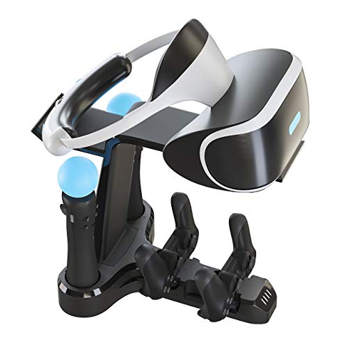 Skywin VR Charging Stand - PSVR Charging Stand to Showcase, Display, and Charge Your PS4 and PS5 VR (PS4 and PS5 Controller) (PlayStation 4 Stand) - color: PlayStation 4 Stand