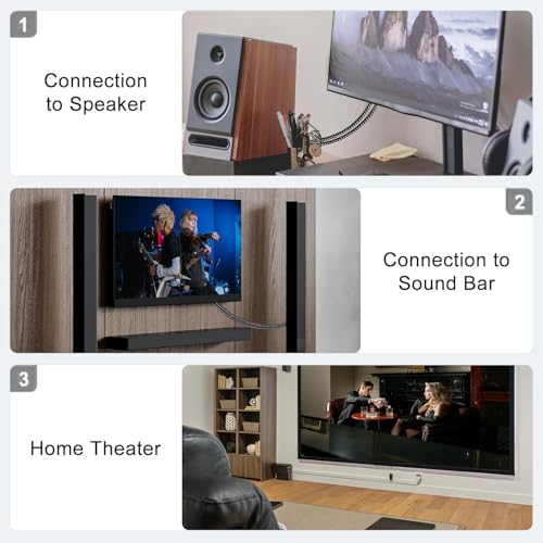 6.56FT Dual 1/4 inch TS to Dual RCA, RCA to 1/4, 6.35mm TS to R-CA, 1/4 to R-CA Cable for Audio Player TV Audio Mixer Power Amplifier Speaker Home Theater Aluminum Alloy and Nylon Braided Cover - size: TS+RCA (6.56 ft/2 m)
