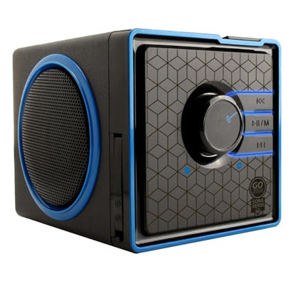 GOgroove SonaVERSE BX Wired Portable Speaker with USB Music Player - Cube Speaker with USB Flash Drive MP3 Input, 3.5mm AUX Port, Playback Buttons, Rechargeable 5 Hour Battery (Wired AUX Only)