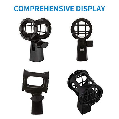 Microphone Shock Mount Holder Clip Mic Anti-Vibration for Condenser Shotgun Mic like Rode NTG-1 NTG-2 NTG-3 NTG-4 NTG-4+ NTG-5 Sennheiser MKE 600