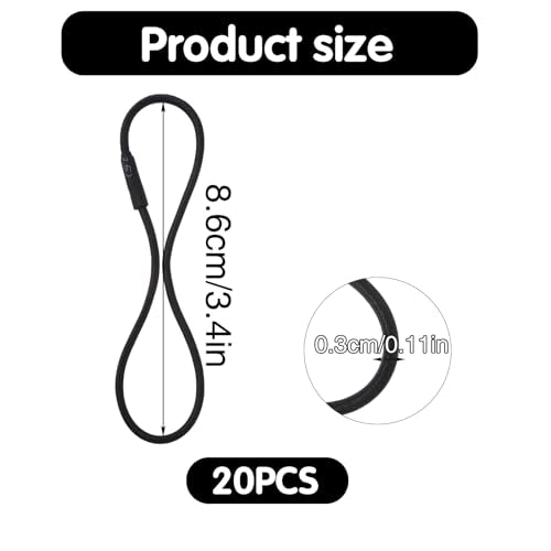8 Pieces Shock Mount Mic Holder,Black Microphone Shock Mount Rubber Rings, Universal Elastic Bands Replacement for Microphone Holder Clamp (3mm Thickness, 4.6 & 3.4 Inch Diameters)