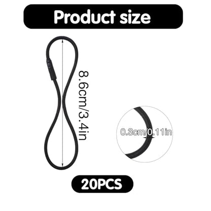 8 Pieces Shock Mount Mic Holder,Black Microphone Shock Mount Rubber Rings, Universal Elastic Bands Replacement for Microphone Holder Clamp (3mm Thickness, 4.6 & 3.4 Inch Diameters)