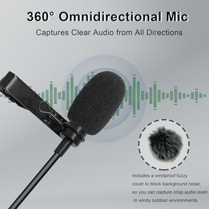 Lavalier Lapel Microphone Compatible with Sennheiser Wireless System Bodypack Transmitter EW100 G4 EW300 G1 G2 G3, EWD1, ME2, ME3, ME4 Omnidirectional Condenser Mic (3.5mm Screw Lock Plug) - size: 3.5mm Screw Lock Plug (Sennheiser)