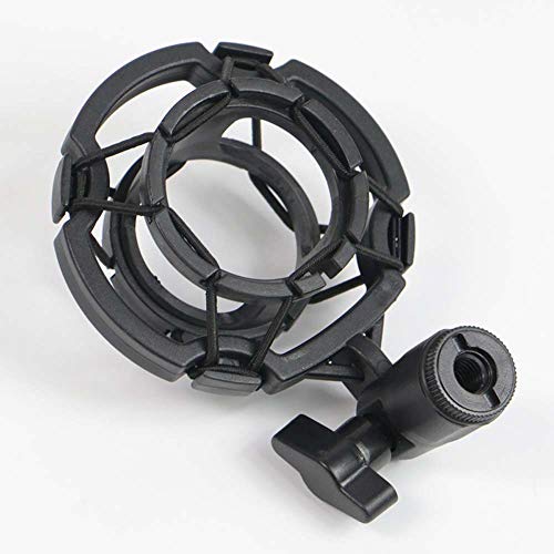 Universal Microphone Shock Mount, Mic Clip Holder for Diameter 47mm-53mm Mic Anti Vibration Adjustable High Isolation Shock Mount