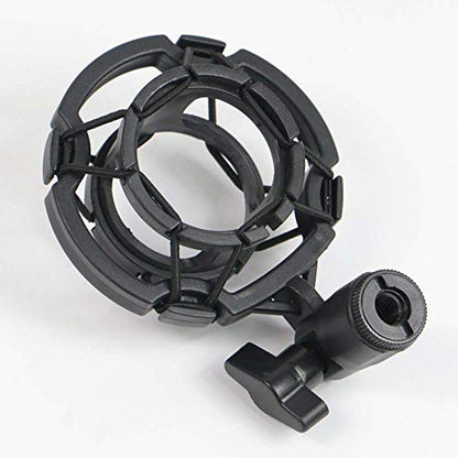 Universal Microphone Shock Mount, Mic Clip Holder for Diameter 47mm-53mm Mic Anti Vibration Adjustable High Isolation Shock Mount