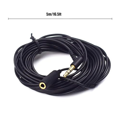 Headphone Extension Cable Cord Wire Compatible with Bose QuietComfort 35 QC45 QC35II QC25 QC15 QC3 QC2 NC700 Headphones - 16.5FT - size: 5m