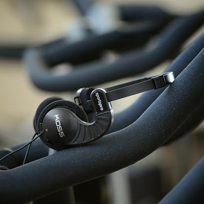 Koss Sporta Pro On-Ear Headphones, Black, Retro 90s Style, Wired Plug | Unique Folding Design, 3.5mm Jack