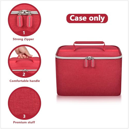 Hand Mixer Storage Case for KitchenAid 5, 6, 7 and 9 Speed Mixers - color: RED