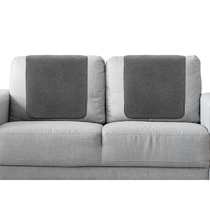 Frienda 2 Pieces Recliner Headrest Covers Sofa Headrest Protector for Recliner Chair Couch Furniture Non Slip for Living Room(Dark Gray) - color: Dark Gray
