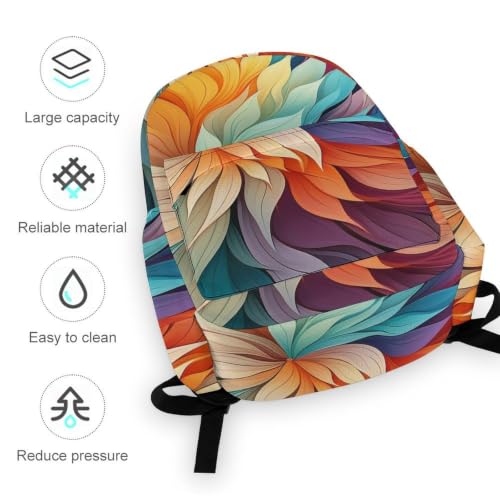 Travel Backpack for Women Men Carry On Backpack Coffee Collection Laptop Bag Lightweight Casual Daypack - color: Colorful Background Pattern
