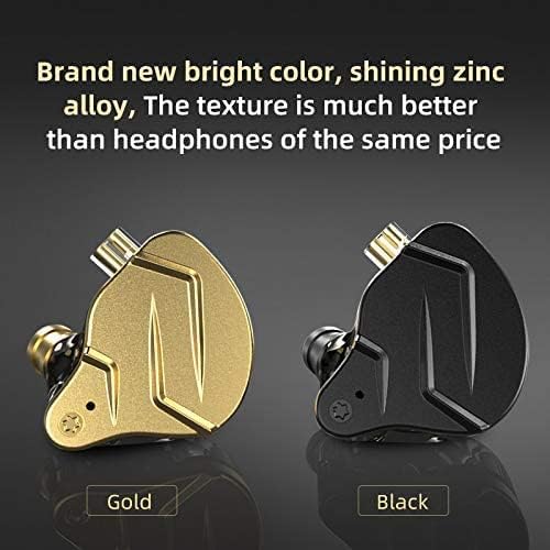 KZ ZSN PRO X in-Ear Earbud Headphones with Mic Dual Driver 1BA+1DD Hybrid Wired Earbuds Earphones Compatible with Android, iPhone, iPad, Laptops, MP3 and Most 3.5mm Interface (Black with Mic) - color: Black, size: With Mic