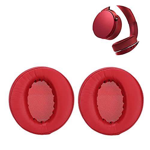 Replacement Ear Pads Cushion for Headset Headphone, Red Earpads with Soft Foam, Comfortable Fit Compatible with Most Over Ear Headphones - color: Red