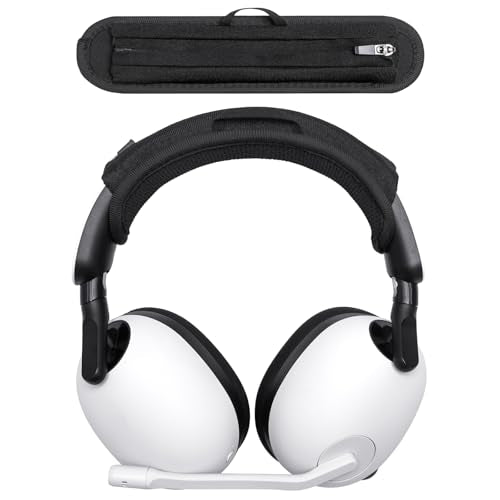 INZONE H9 Headband Cushion Cover Compatible with Sony INZONE H3, H5, H7, H9 Gaming Headsets, 6mm Thick Soft Cushion for Pressure Relief, No Wobble Zipper Slider, with Hanging Loop