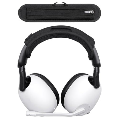 INZONE H9 Headband Cushion Cover Compatible with Sony INZONE H3, H5, H7, H9 Gaming Headsets, 6mm Thick Soft Cushion for Pressure Relief, No Wobble Zipper Slider, with Hanging Loop