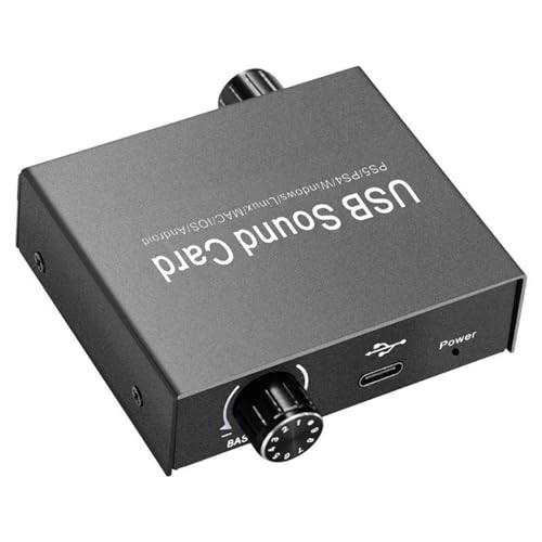 USB Sound Card External Sound Card with Volumes Control USB to 3.5mm Adapter Stereo for PC Laptop Desktop Headset
