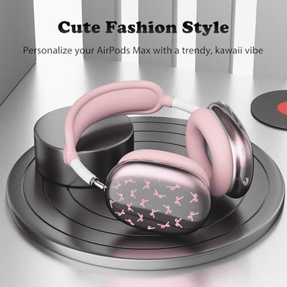 for AirPods Max Headphones Pink Bow Ear Covers for AirPods Max 2 - color: Pink Bow B/Pink
