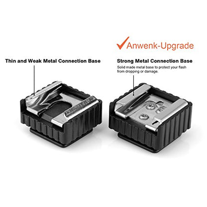 2Pack Flash Cold Shoe Hot Shoe Mount Adapter to 1/4 Tripod Camera Screw