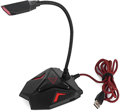 Microphone for Computer, USB Microphone with Mute Button, Desktop PC Mic Gooseneck Design with Headphone Monitoring Jack for PC,Laptop,Gaming Recording