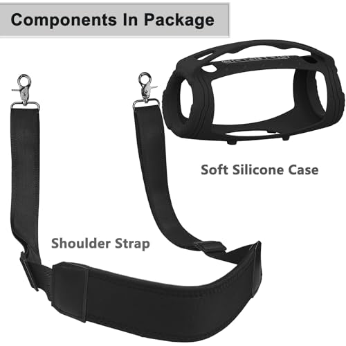 Silicone Case and Shoulder Strap for JBL Xtreme 3 Bluetooth Speaker | Silicone Cover for Xtreme 3 Portable Bluetooth Speaker Accessories, Protective Case with Adjustable Carrying Strap - size: for Xtreme 3