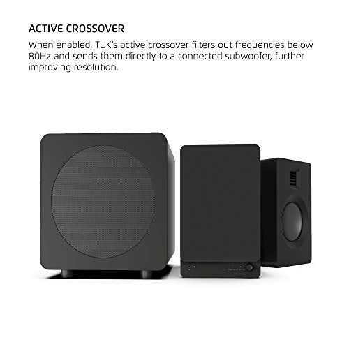 Kanto TUK Powered Speaker with Headphone Out | Built-in USB DAC | Dedicated RCA with Phono Pre-amp | Bluetooth | AMT Tweeter | 5.25" Driver | Pair | Matte White - color: Matte White