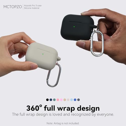 for AirPods Pro 3 Case 2025,Come with Cleaner Kit,Khaki | Silicone Protective Cover for Airpod Pro 3rd Generation Case with Keychain,for Women Men,One-Piece Design,Shockproof - color: D-Khaki
