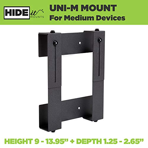 HIDEit Mounts Uni-M PS3 Slim Wall Mount - American Company - Keeps the Console Cool - Heavy Steel Cable Box Holder - Behind TV Satellite Receiver & DVD Mount - size: Medium