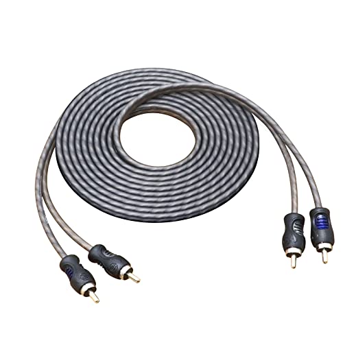 RECOIL RCI212 12ft 2-Channel RCA Audio Cable Twisted Pair Noise Reduction | 100% Oxygen Free Copper - style: 12ft 2-Channel RCA