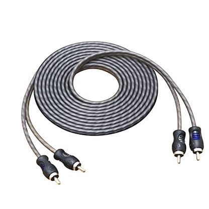 RECOIL RCI212 12ft 2-Channel RCA Audio Cable Twisted Pair Noise Reduction | 100% Oxygen Free Copper - style: 12ft 2-Channel RCA