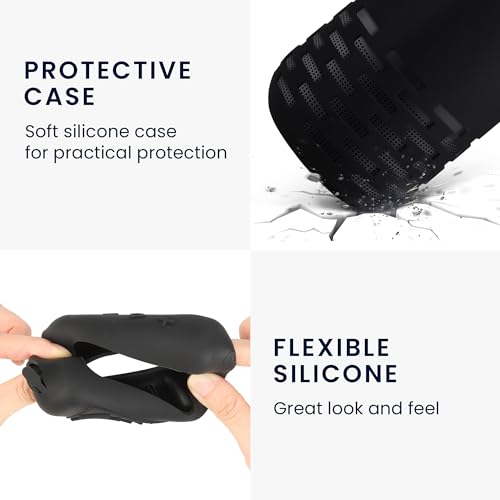 kwmobile Silicone Case for Bose Portable Home Speaker Case - Protective Cover for Mini Speaker - Sleeve Skin in Black