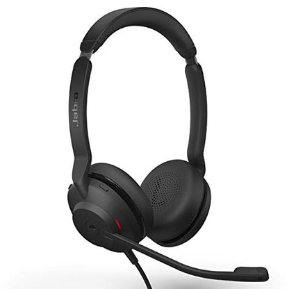 Jabra Evolve2 30 MS Wired Headset, USB-A, Stereo, Black – Lightweight, Portable Telephone Headset with 2 Built-in Microphones – Work Headset with Superior Audio and Reliable Comfort - size: Microsoft Teams, style: Stereo (USB-A)