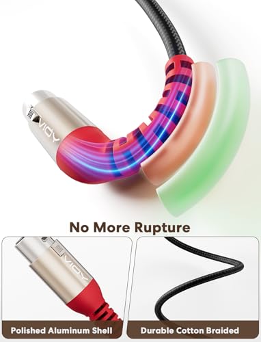 VIOY 3.5mm TRS to Dual XLR Female Cable, Unbalanced Microphone Cord, 15 FT | multi-layer shielding noise reduction, nylon braided mic Y splitter, splits stereo signal to L/R mono XLR channels - size: 15FT