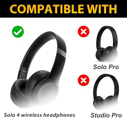 Solo 4 Hinge Replacement Hinge Repair Kit for Beats Solo 4 Wireless (Model A2924) Headphones, Metal Hinge Repair Parts Headband Connector Accessories as Same as The OEM - Slate Blue - color: Slate Blue