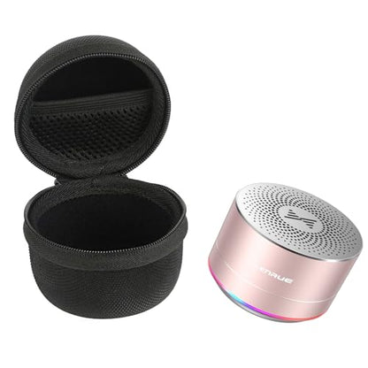 LENRUE Portable Wireless Bluetooth Speaker with Built-in-Mic,Handsfree Call,AUX Line,HD Sound and Bass for iPhone Ipad Android Smartphone and More (Pink+case) - color: Pink+case