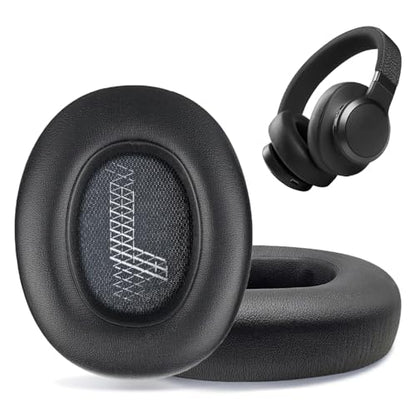 Replacement Ear Pads for JBL E65 (E65BT E65BTNC)/Live 650 (650NC 650BTNC)/Live 660 (660NC 660BTNC)/Duet NC Over-Ear Headphones, Headset Ear Cushions, Headset Earpads, Ear Cups Cover-Black - color: Black