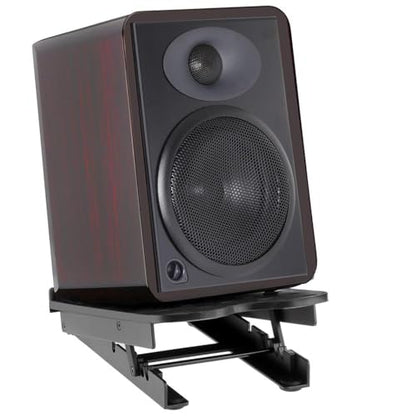 Studio Monitor & Bookshelf Speaker Stand, 5" Adjustable Tilt | w/ Anti-Vibration 5°, 10°, 13°, 15° Angles, 16 lb Load Capacity, Non-Slip Rubber Feet, Studio & Home Audio Experience(Single)