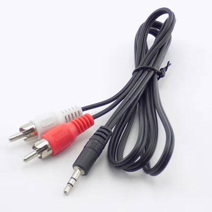 2 Pack 3.5mm to RCA Cable RCA to 3.5mm AUX Cable 5Ft 1/8'' Male TRS Stereo Jack to 2RCA Connector Plugs Adapter Audio Cables for Amplifier Speaker Sound System Home Theater Soundbar Mixer TV