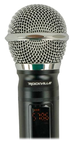 Rockville RWM-66 6-Mic Adjustable Frequency Wireless UHF Microphone System