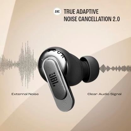 JBL Tour Pro 3 True Wireless Earbuds, Smart Noise Cancelling - Latte | Immersive Spatial Audio With Head Tracking, Dual Drivers, Hi-Res Sound, Bluetooth 5.3, Water Resistant For Travel And Work - color: Latte