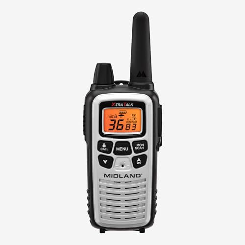 Midland LXT600VP4 FRS Business Walkie Talkies - Long Range 36-Channel Two-Way Radios with Headsets and Charging Base, NOAA Weather Alerts (2-Pack, Gray) - style: 2-Pack, Gray