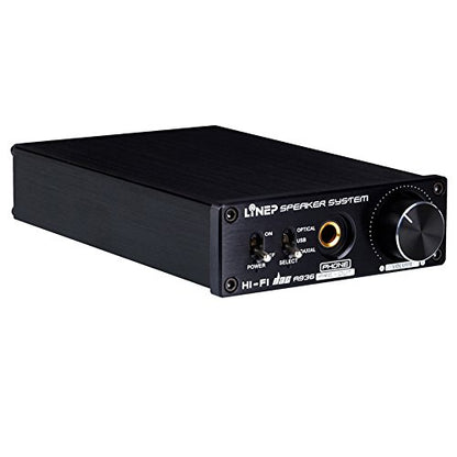 UBS Sound Card Digital Decoder DAC Fiber Coaxial Decoding Headphone Output High Impedance Headphone Signal Amplifier Computer Independent External Sound Card Black