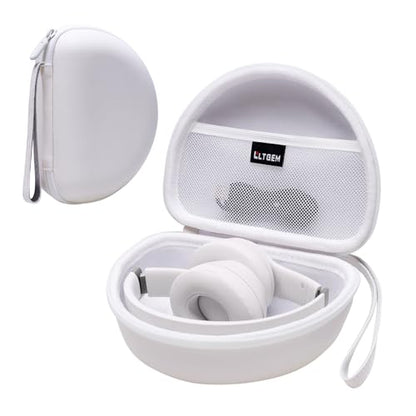 Case for Beats Studio Pro/Solo 4/Studio3/Solo3 Wireless Headphone PU White | Hard Carrying Travel Case for Beats Studio Pro/Solo 4/Studio3/Solo3 Wireless Headphone - color: PU White