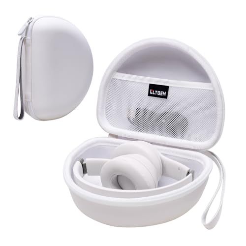 Case for Beats Studio Pro/Solo 4/Studio3/Solo3 Wireless Headphone PU White | Hard Carrying Travel Case for Beats Studio Pro/Solo 4/Studio3/Solo3 Wireless Headphone - color: PU White