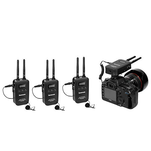Saramonic 3-Person 5.8GHz Wireless Lavalier Mic System w/ 3-Channel Receiver (VmicLink5 RX+TX+TX+TX)